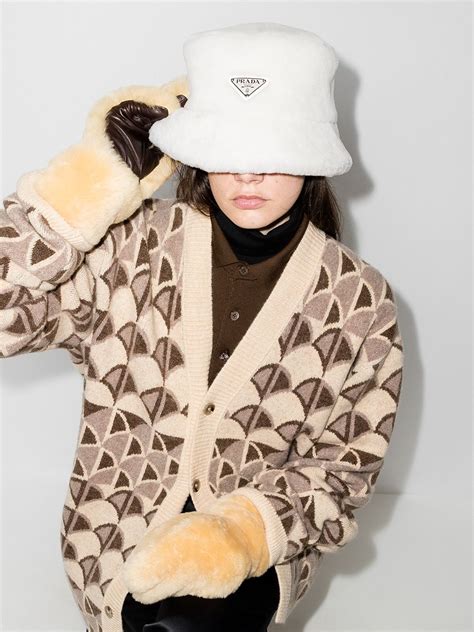 prada furry bucket hat|prada bucket hats for women.